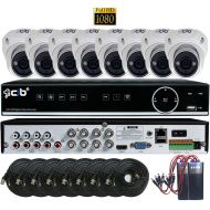 CIB Security T80P16K2T56W-TAI-16KIT 16CH 1080P Video Security DVR, 2TB HDD & 16x2.1-MP 1920TVL Night Vision Camera, White