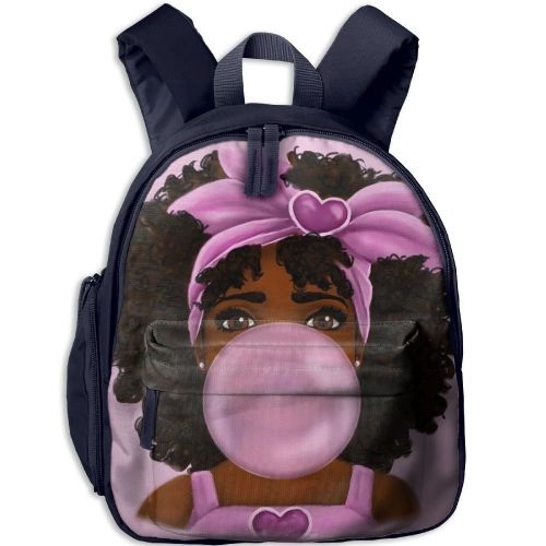  CICIBLUE Blowing Bubbles African Black Girl Boy&girls Kids Backpack 3D Print Toddler Toys Bag Book Bag Preschool Backpack Navy