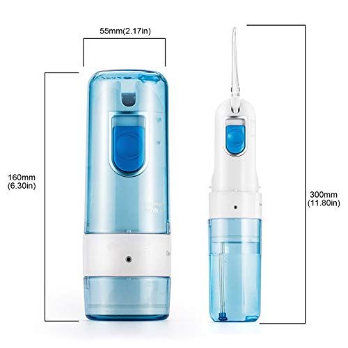  CICIN Dental Floss,Water Flosser for Teeth with 5 Jet Nozzles and 150ml Reservoir,IPX7 Waterproof Rechargeable