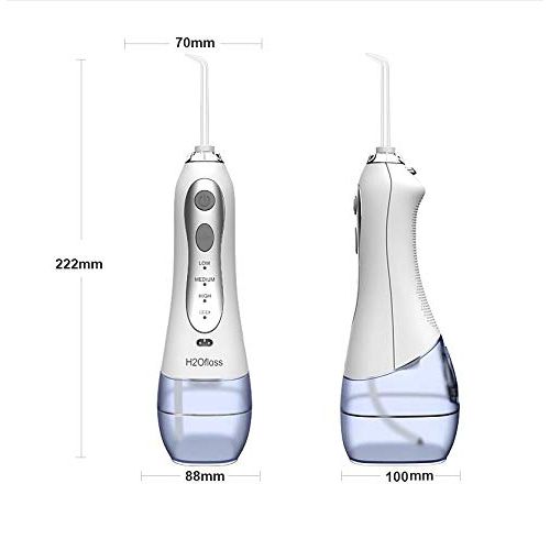  CICIN Dental Floss,Water Flosser for Teeth with 5 Jet Nozzles and 300ml Reservoir,IPX7 Waterproof Rechargeable...