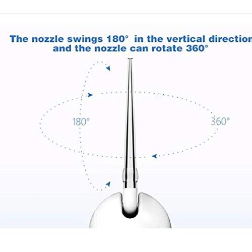  CICIN Dental Floss,Water Flosser for Teeth with 5 Jet Nozzles and 200ml Reservoir,IPX7 Waterproof Rechargeable 4 Operation Modes