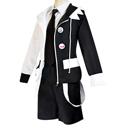  할로윈 용품CICOCI Monokuma Hoodie Cosplay Costume Zipper Sweatshirt Anime Bear School Uniform Jacket Halloween Party