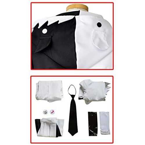  할로윈 용품CICOCI Monokuma Hoodie Cosplay Costume Zipper Sweatshirt Anime Bear School Uniform Jacket Halloween Party