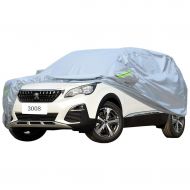 CIGONG Car Cover SUV SUV Indoor and Outdoor Thick Oxford Cloth Anti-fouling Sun Protection Rain Warm Cover for PUGEOT 3008 Models Car Cover