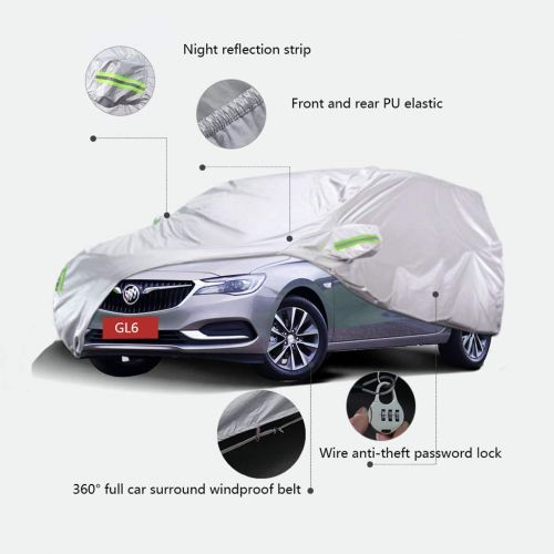  CIGONG Car Cover SUV SUV Indoor and Outdoor Thick Oxford Cloth Anti-fouling Sun Protection Rain Warm Cover for Buick GL6 Models Car Cover (Size : 2017)