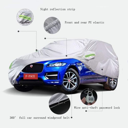  CIGONG Car Cover SUV SUV Indoor and Outdoor Thick Oxford Cloth Anti-fouling Sun Protection Rain Warm Cover for Jaguar F-PACE Models Car Cover (Size : 2018)