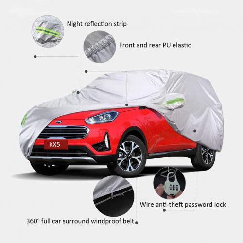  CIGONG Car Car Cover Indoor and Outdoor Thick Oxford Cloth Anti-fouling Sun Protection Rain Warm Cover for Kia KX3 KX5 Off-Road Vehicle SUV Model Car Cover (Color : KX5, Size : 201