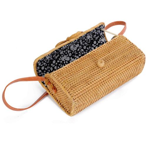  CIGONG Fashion Handmade Rattan Messenger Bag Lady Bags