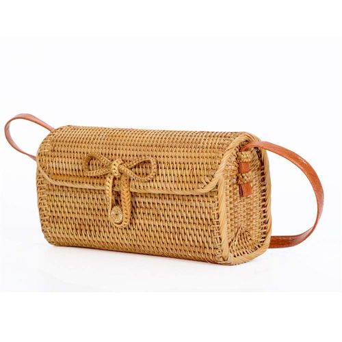  CIGONG Fashion Handmade Rattan Messenger Bag Lady Bags