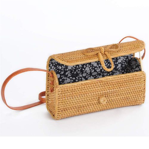  CIGONG Fashion Handmade Rattan Messenger Bag Lady Bags