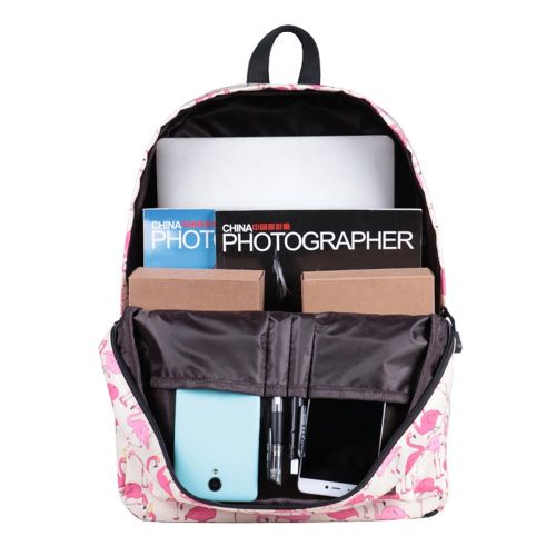  CIKER Women Flamingo printing backpacks for teenage girls rucksack cute school bags (Blue)
