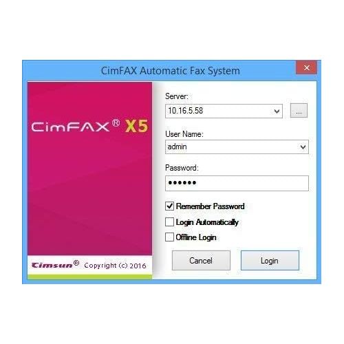  CIMSUN CimFAX A5 Fax Server Send Fax from PhonePC via Fax Line Fax Remotely Paperless Fax Machine 5 Users Fax2email Solution