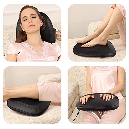  CINCOM Shiatsu Back Massager with Heat for Car and Office Lower Back Waist Massage and Pain Relief Portable and Ultra Thin Design