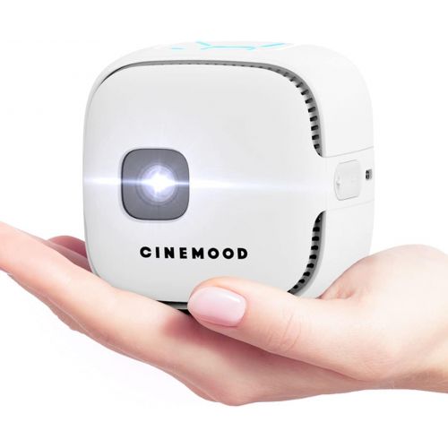  Cinemood TV - First LTE Portable Projector with Sim Card Slot for Indoor and Outdoor Movies 150 Projection Up to 3 Hours Battery Wireless Up to 256 GB Storage