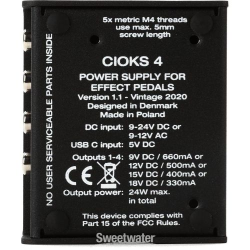  CIOKS CIOKS 4 4-output Isolated Guitar Pedal Power Supply Expander Kit