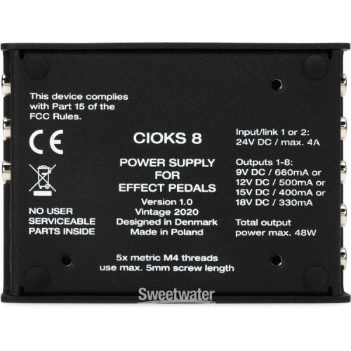  CIOKS CIOKS 8 8-output Isolated Guitar Pedal Power Supply Expander Kit