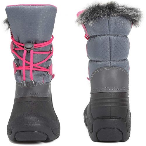  [아마존 핫딜] [아마존핫딜]CIOR Toddler Snow Boots for Boy Girl Winter Outdoor Waterproof with Fur Lined(Toddler/Little Kids)