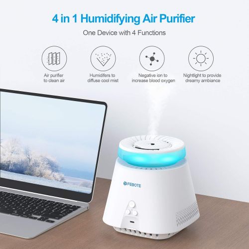  CISNO Upgraded Air Cleaners True HEPA Filter Home Air Purifier Smokers PM2.5 Dust Anti-Bacteria Allergies Relief Pet Hair Dander Remover Kitchen Home Office (Available for The Whol