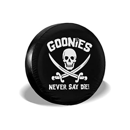  C-JOY Goonies Never Say Die Spare Tire Cover Dust-Proof Universal Wheel Protector Fit for Jeep and Various Vehicles (14,15,16,17 Inch)