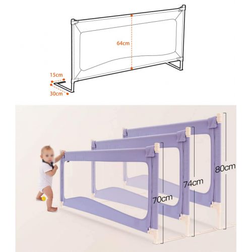  CJXing-Folding tent C-J-Xin Crawl Zaun, Kinderzimmer Bett vertikale Aufzug gehen Bett Anti-Fall Bett Gelaender Einstellbare Kinder Zaun Erhoehung Baffle, 1.5-2.2CM Kinderzelt
