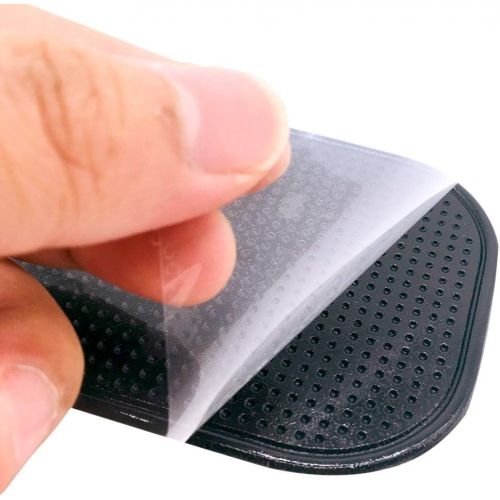  [아마존베스트]CKANDAY 7 Pack Car Dashboard Anti-Slip Mat, 2 Sizes Heat Resistant Sticky Non-Slip Ripple Gel Latex Dash Grip Pad for Cell Phone Sunglasses Keys Coins by ACKLLR,Black