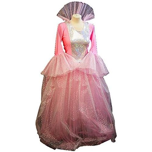  CL COSTUMES Panto-Cinderella-Ice Princess-Snow Queen Pink Fairy Godmother Costume with Tiara - All Ladies Sizes