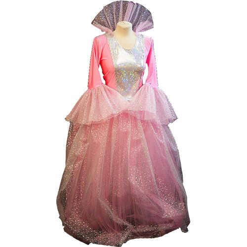  CL COSTUMES Panto-Cinderella-Ice Princess-Snow Queen Pink Fairy Godmother Costume with Tiara - All Ladies Sizes