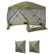 CLAM Quick Set Escape Portable Canopy Shelter + Wind & Sun Panels (2 Pack)