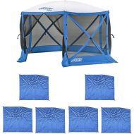 CLAM Quick Set Escape Sport Tailgating Shelter Tent + Wind & Sun Panels (6 Pack)