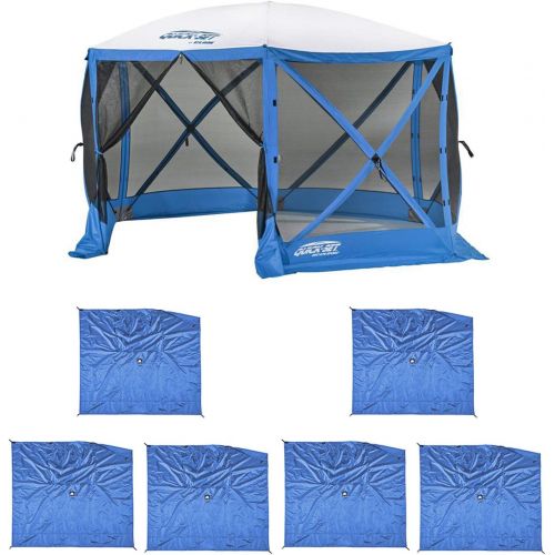  CLAM Quick Set Escape Sport Tailgating Shelter Tent + Wind & Sun Panels (6 Pack)