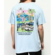 CLASS WAR INC Sketchy Tank Lurking Class Beach Light Blue T-Shirt