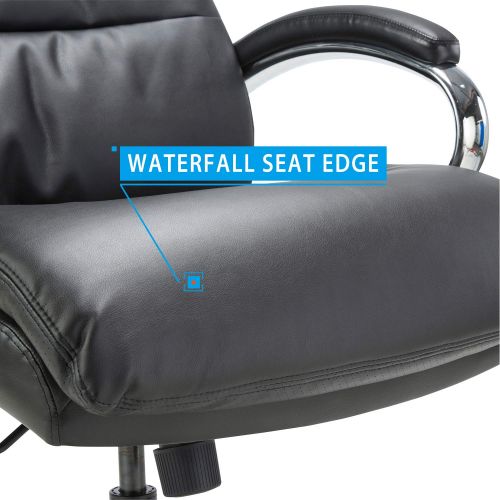  CLATINA Ergonomic Big & Tall Executive Office Chair with Bonded Leather 400lbs High Capacity Swivel Adjustable Height Thick Padding Headrest and Armrest for Home Office Black