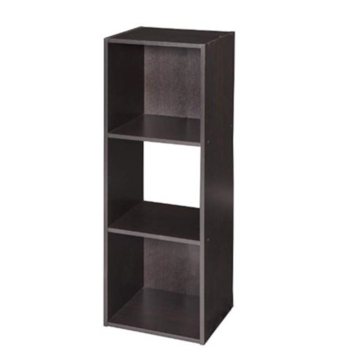  CLD 3 Storage Cubes Bookshelf Organizer, Chocolate Color, 1 Piece, Wooden Material, Modern Design, Extra Storage, Stackable Design, Fits Everywhere, Ideal for Any Room & E-Book Home De