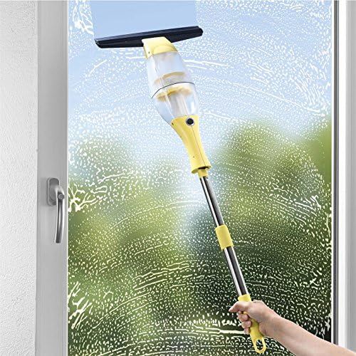  [아마존베스트]cleanmaxx 02304battery Window Cleaner Cover/Windows, Tiles and Mirrors streak-free Cleanliness, etc/No Drop Li-ion Battery 1500mA/Yellow