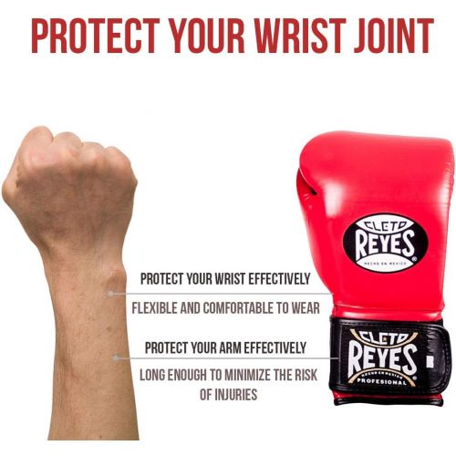  Cleto Reyes Hook & Loop Training Gloves (Solid Gold, 14 Ounce)