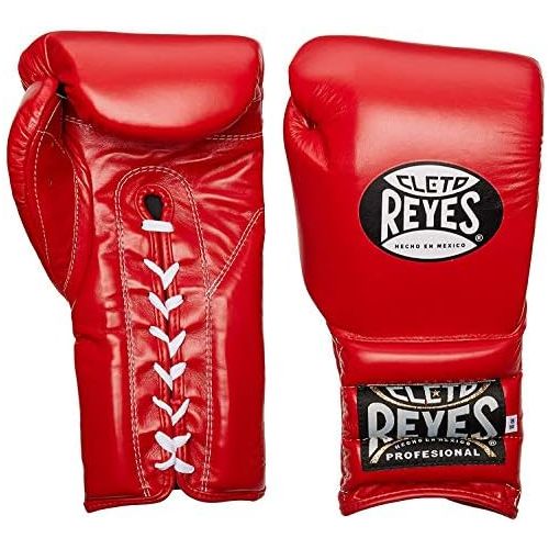  Cleto Reyes Traditional Lace Up Training Boxing Gloves - 12 oz - Red