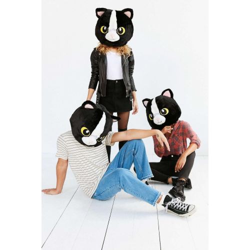  할로윈 용품Clever Idiots Inc Animal Head Mask - Plush Costume for Halloween Parties & Cosplay (Cat)
