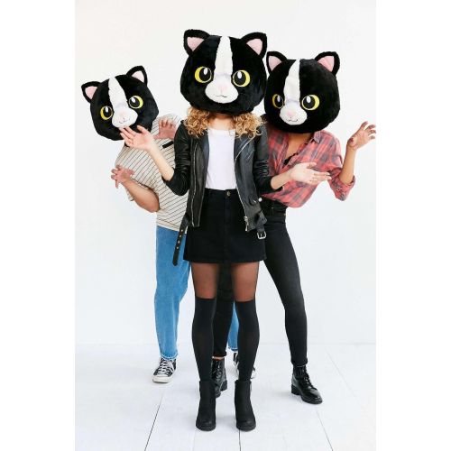  할로윈 용품Clever Idiots Inc Animal Head Mask - Plush Costume for Halloween Parties & Cosplay (Cat)