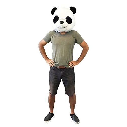  할로윈 용품Clever Idiots Inc Animal Head Mask - Plush Costume for Halloween Parties & Cosplay (Panda)