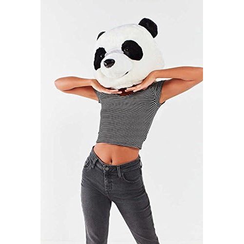  할로윈 용품Clever Idiots Inc Animal Head Mask - Plush Costume for Halloween Parties & Cosplay (Panda)