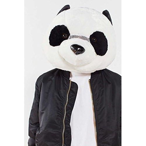  할로윈 용품Clever Idiots Inc Animal Head Mask - Plush Costume for Halloween Parties & Cosplay (Panda)