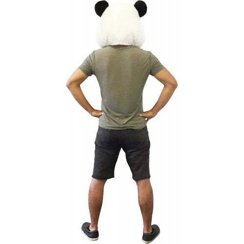  할로윈 용품Clever Idiots Inc Animal Head Mask - Plush Costume for Halloween Parties & Cosplay (Panda)