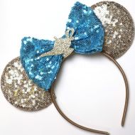 CLGIFT Jasmine Inspired Minnie Mouse Ears, Aladdin Minnie Ears, Princess Jasmine Ears, Rainbow Sparkle...