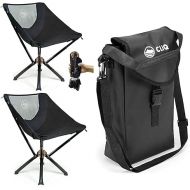 CLIQ Portable Chair - Lightweight Folding Chair for Camping - Supports 300 Lbs - Perfect for Outdoor Adventures - Black Bundle