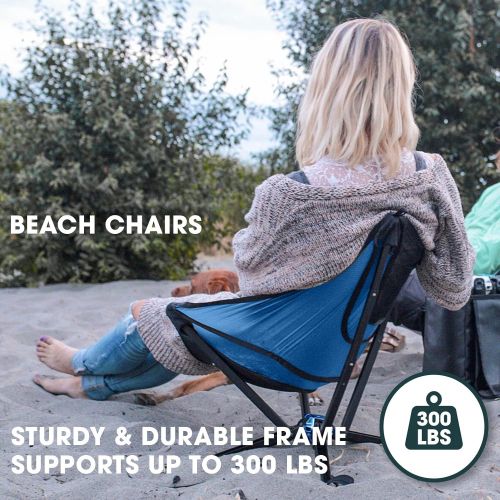  Cliq Camping Chair - Most Funded Portable Chair in Crowdfunding History. Bottle Sized Compact Outdoor Chair Sets up in 5 Seconds Supports 300lbs Aircraft Grade Aluminum