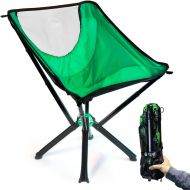 Cliq Camping Chair - Most Funded Portable Chair in Crowdfunding History. Bottle Sized Compact Outdoor Chair Sets up in 5 Seconds Supports 300lbs Aircraft Grade Aluminum