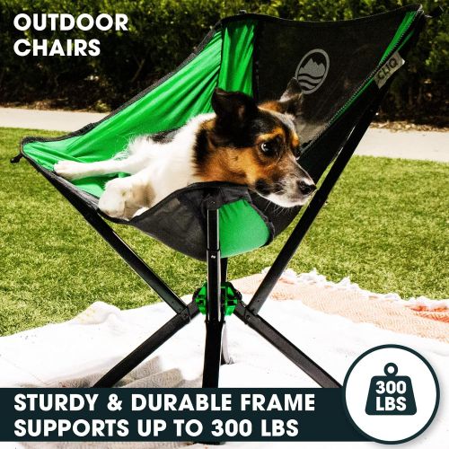  Cliq Camping Chair - Most Funded Portable Chair in Crowdfunding History. Bottle Sized Compact Outdoor Chair Sets up in 5 Seconds Supports 300lbs Aircraft Grade Aluminum