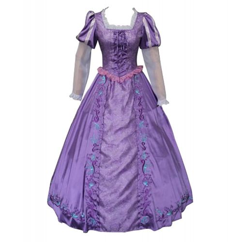  CLLMKL Tangled Costume Adults Princess Rapunzel Dress Halloween Cosplay