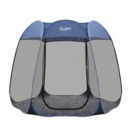 CLOFY Instant Screen Shelter Room with PE Tent Floor Mat| 360° Views Pop-up Screened Canopy Tent|Instant Portable Screenhouse for Camping and Travel| Instant 30 Seconds Setup No To