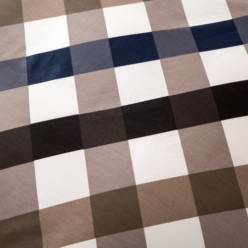  CLOTHKNOW Big Checker Duvet Cover Sets Boys Full/Queen Quilt Cover Cotton Modern Comforter Cover Geometric 1 Duvet Cover 2 Pillowcases no Comforter